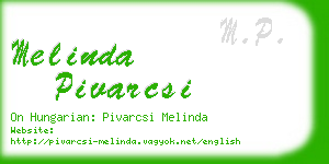 melinda pivarcsi business card